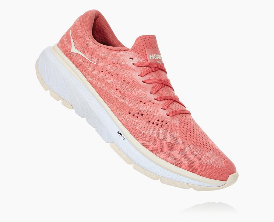 Hoka One One Yürüyüş Ayakkabısı Kadın Turuncu/Beyaz - Cavu 3 - EX5861437